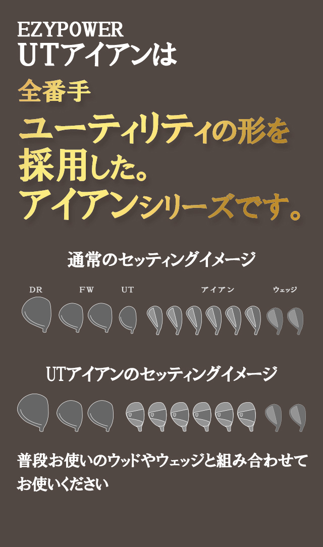 UTアイアン組み合わせ例